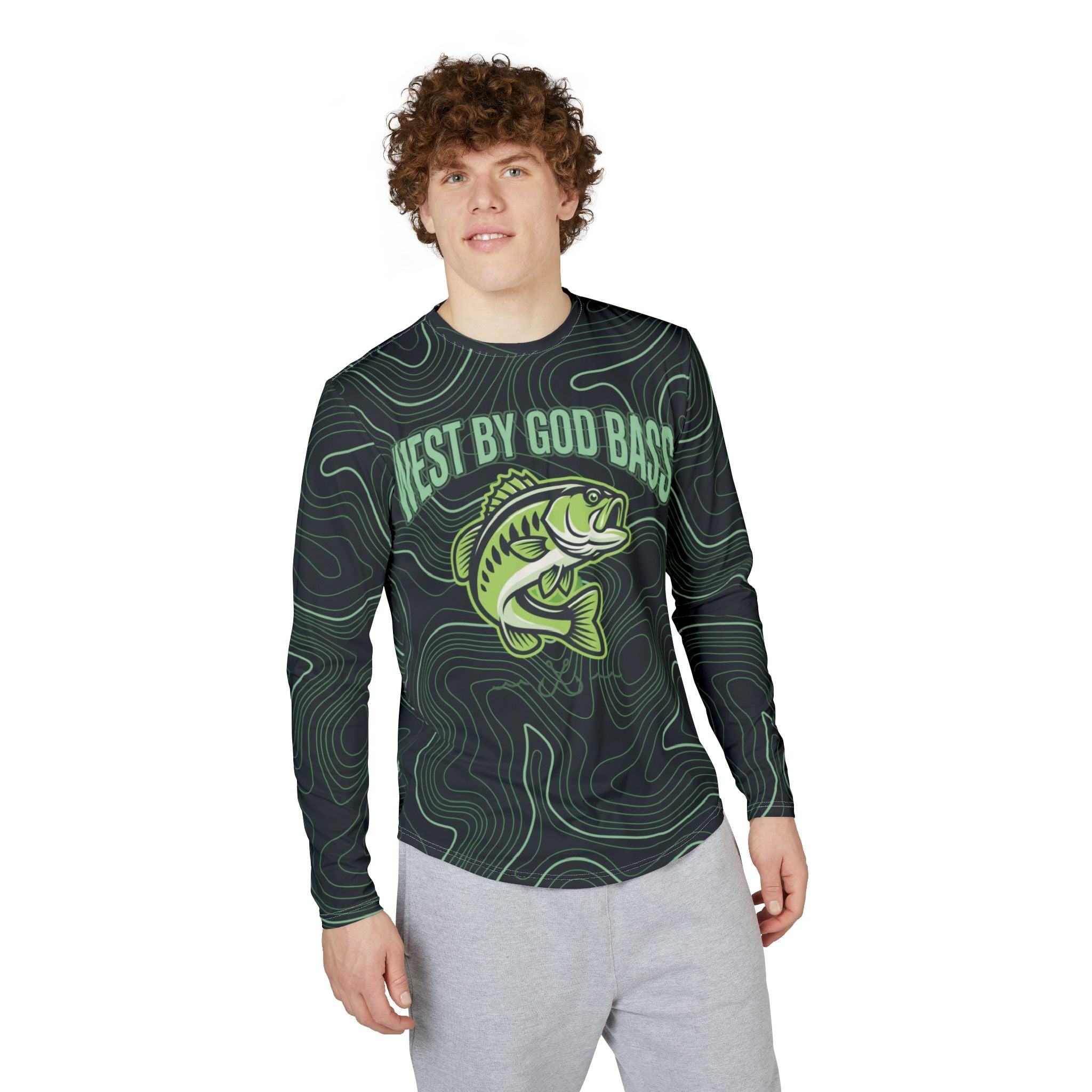 West By God Bass UV Sun Protection Fishing Long Sleeve Shirt