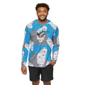 Blue Camo Abstract Men's Fishing Shirt