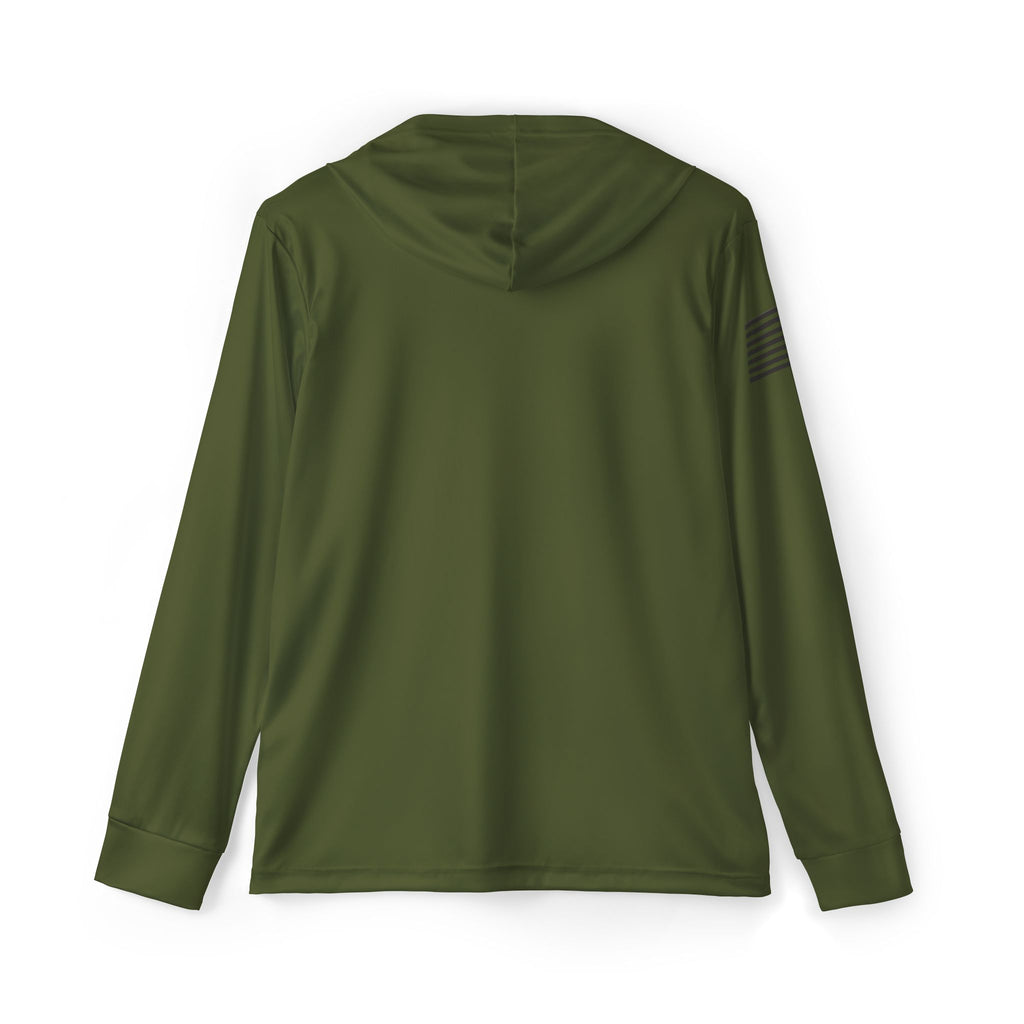 West Bass Fishing Hoodie — Men’s Olive Drab Fishing Shirt