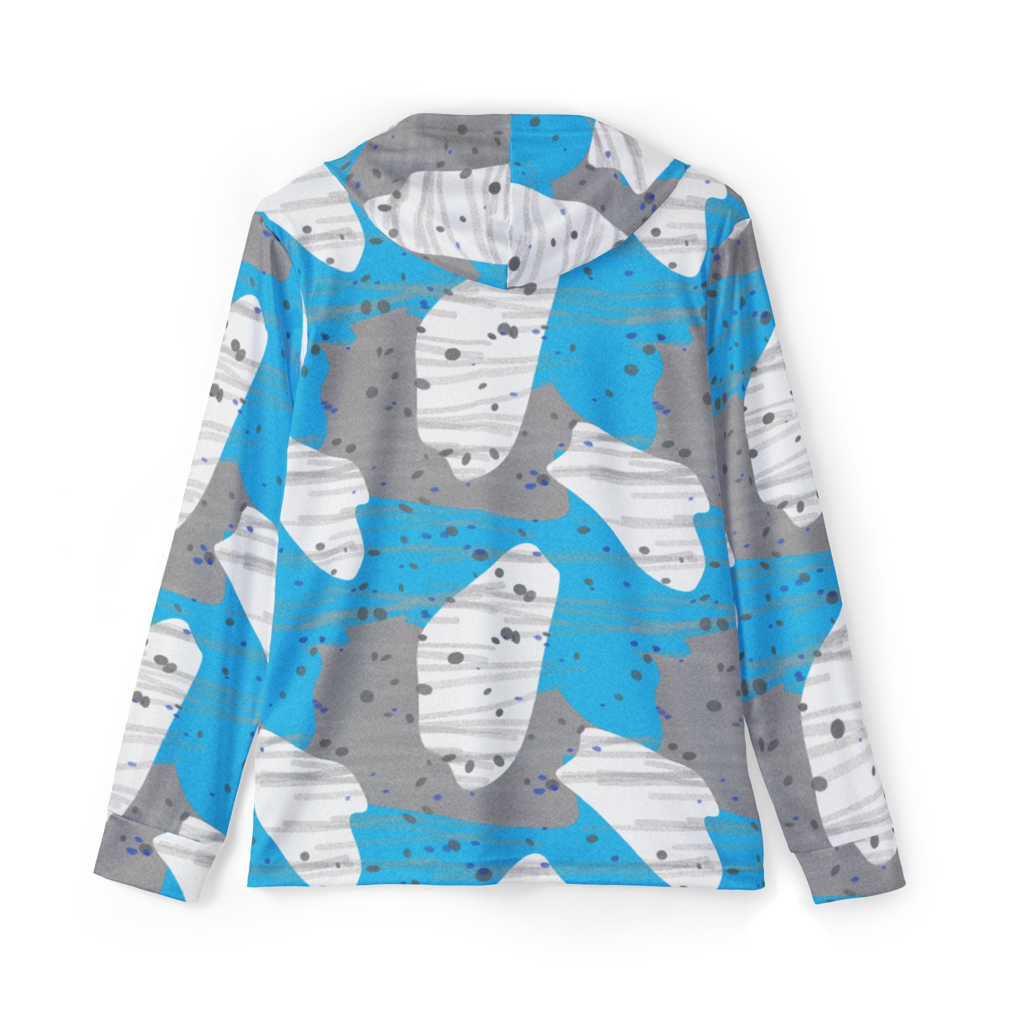 Blue Camo Abstract Men's Fishing Shirt