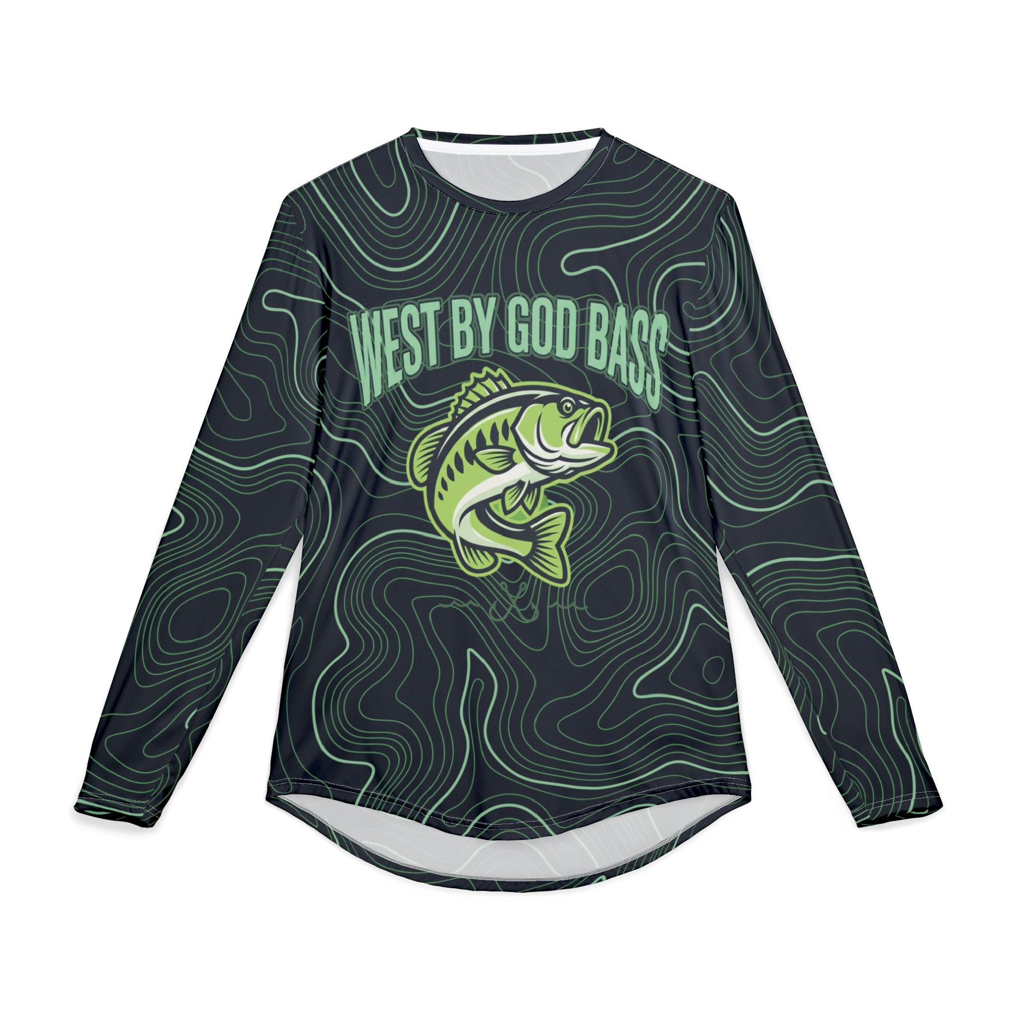 West By God Bass UV Sun Protection Fishing Long Sleeve Shirt