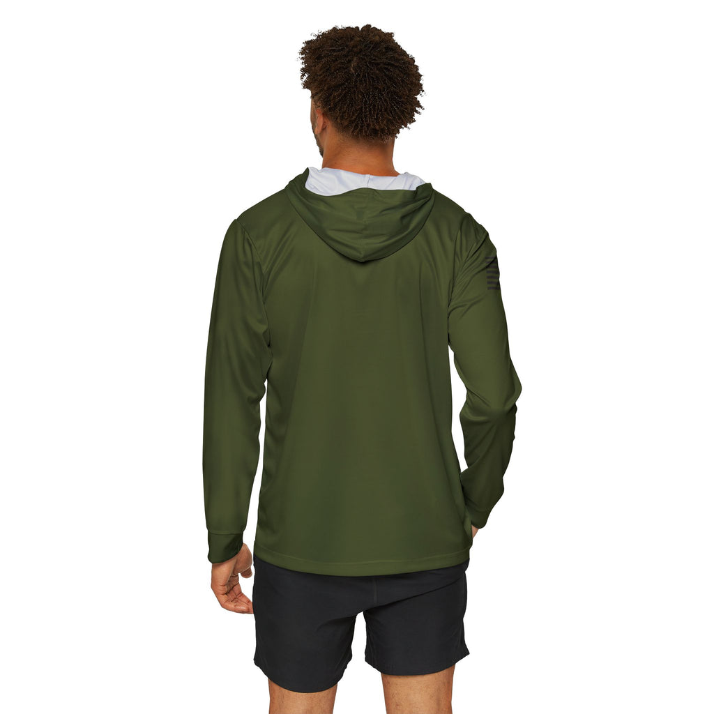 West Bass Fishing Hoodie — Men’s Olive Drab Fishing Shirt